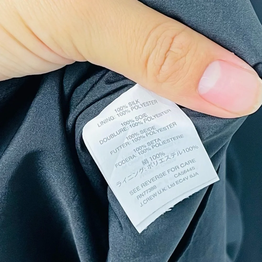 J. Crew Black Silk Button Down Sleeveless Shirt Dress - Picture 7 of 7